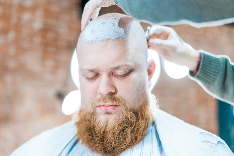 Hot lather and straight razor shave