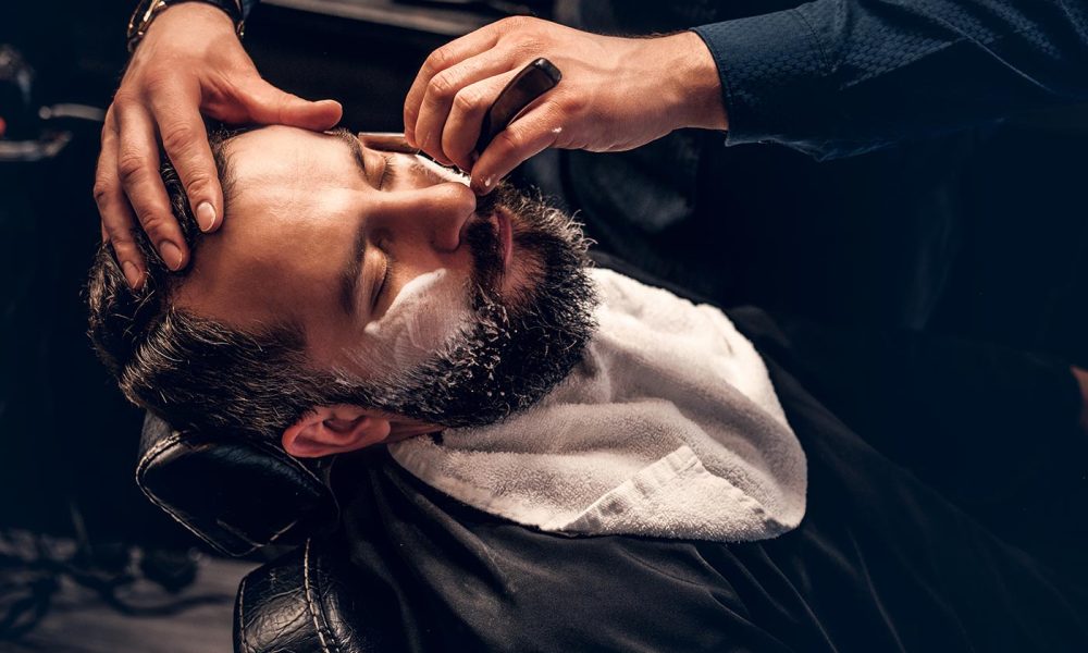 Hot towel face shave